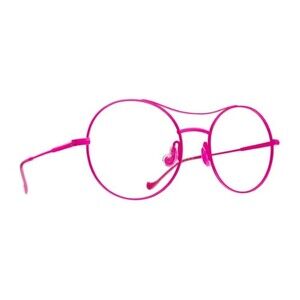 Caroline Abram Fuchsia Round Optical Frame With Double Bridge - NWT